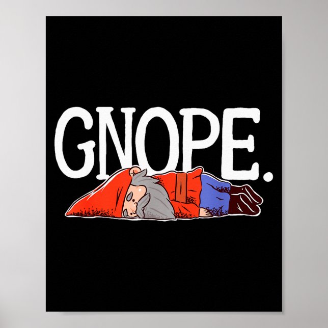 Poster Gnope Gnome Dwarf Funny Garden Elf Christmas  (Devant)