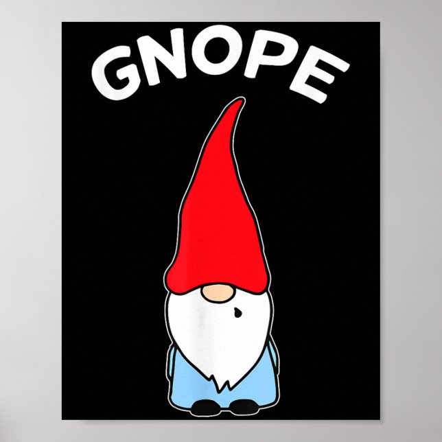 Poster Gnope Gnome Nope Fête de Noël Drôle Hommes Femmes  (Devant)