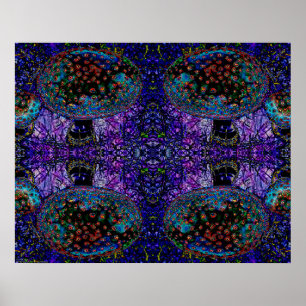 Poster "Go Ask Alice" Abstrait Psychedelic Mushroom Art