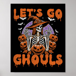 Poster Go Ghouls Witch Retro Costume D'Halloween Pour Fem