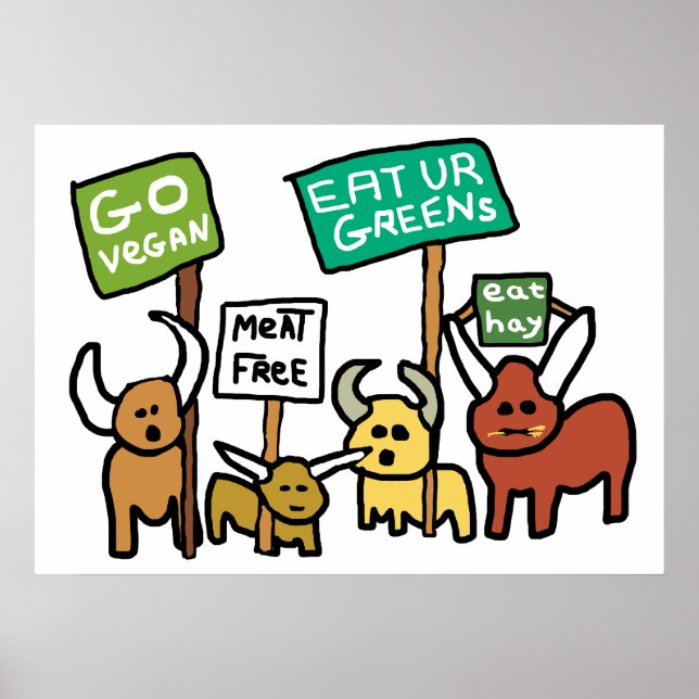 Poster Go Vegan (Devant)