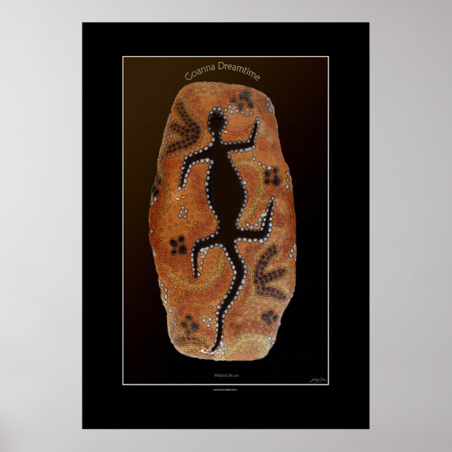 Poster Goanna Dreamtime Art aborigène (Devant)