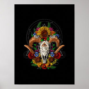 Poster Goat Skull