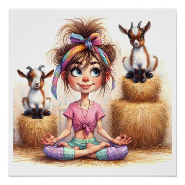 POSTER GOAT YOGA (Devant)