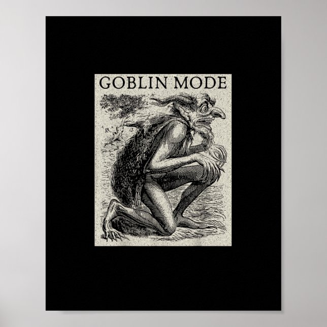 Poster Goblin Mode Goblincore Fairycore Medieval Grunge (Devant)