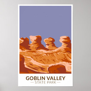 Poster Goblin Valley State Park Utah Vintage