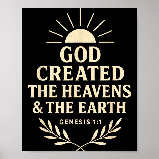 Poster God D The Heavens And The Earth Genesis 1_1  (Devant)