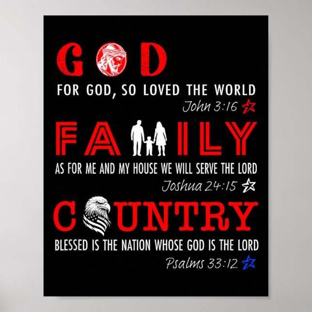 Poster God Family Country  (Devant)