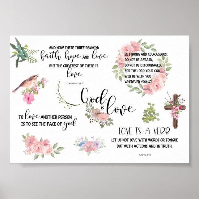 Poster God is Love Bible Versatile Phrases (Devant)