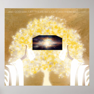 Poster God said, Let there be light