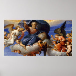 Poster God the Father - Circle of Pierre Mignard Fine Art