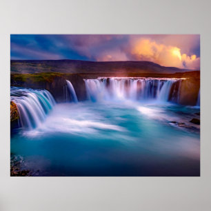 Poster Godafoss, chutes d'Islande