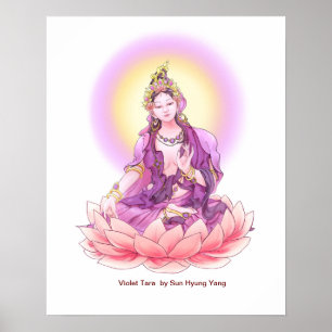 Poster Goddess Violet Tara