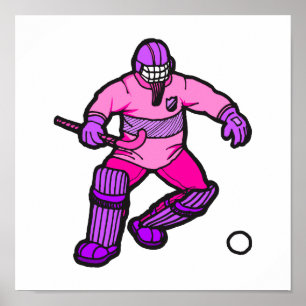 Poster Gode de hockey sur gazon