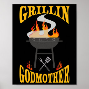 Poster Godmère Bbq Grill Fumeur Et Barbecue Chef