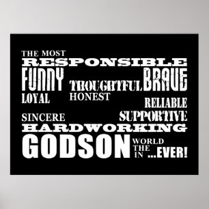 Poster Godsons Baptême Noël Anniversaire : Qualités
