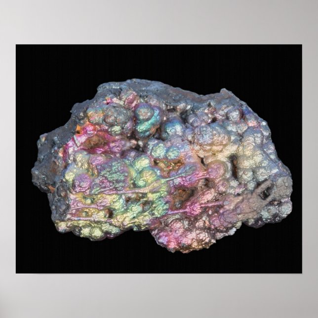 Poster Goethite montrant l'irdescence (Devant)