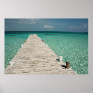 Poster Goff Caye, une île populaire de la barrière de cor