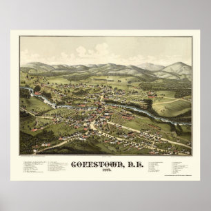 Poster Goffstown, NH Panoramic Map - 1887
