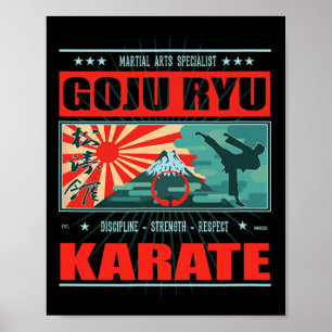 Poster Goju Ryu Karate Kanji