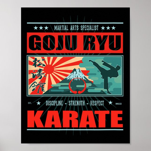 Poster Goju Ryu Karate Kanji (Devant)