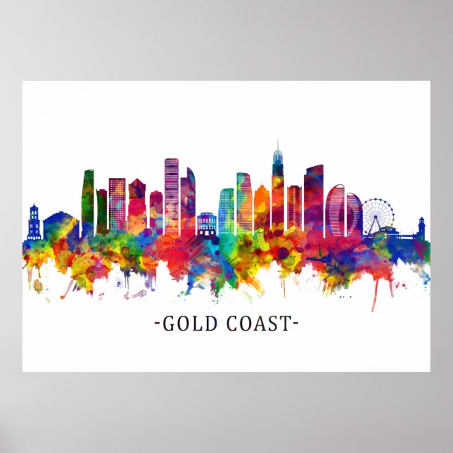 Poster Gold Coast Australia Skyline (Devant)