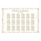 Gold Confetti et Blanc - 18 Seating Chart