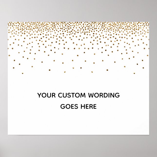 Poster Gold Confetti Faites-Le Vous-Même Symbole De Maria (Devant)