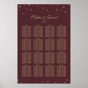 Poster Gold Confetti Love Bourgogne Mariage