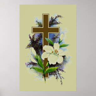 Poster Gold Cross