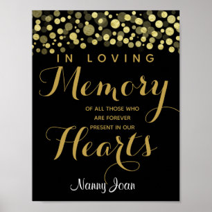 Poster Gold Cut In Love, panneau de mémoire