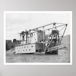 Poster Gold Dredge Klondike 1915