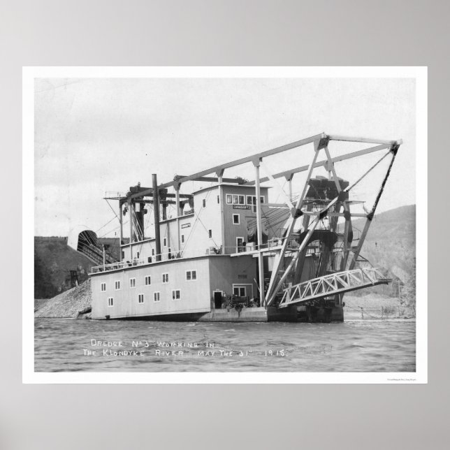 Poster Gold Dredge Klondike 1915 (Devant)