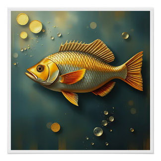 Poster gold flounders