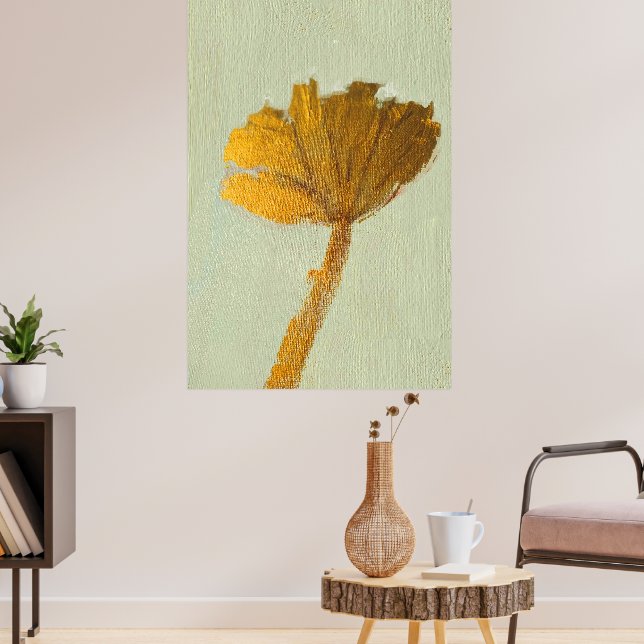 Poster Gold Flower on Canvas (Salon 3)