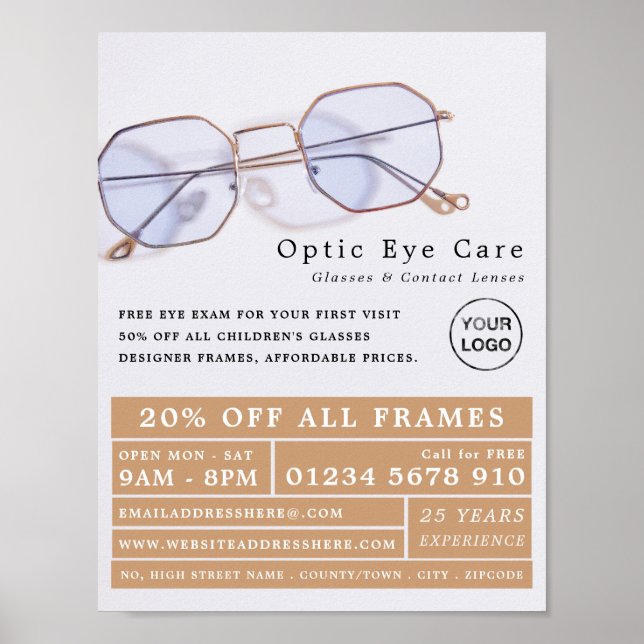 Poster Gold Frames, Opticien, Praticien Technique (Devant)