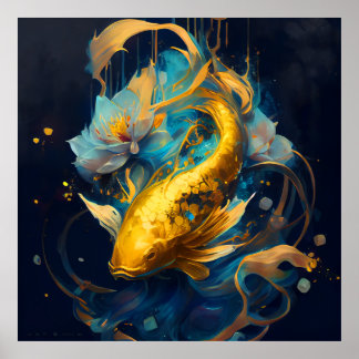 Poster Gold Koi ::