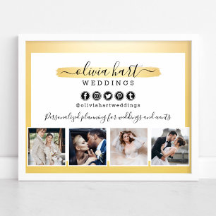 Poster Gold minimaliste Styliste Marketing d'entreprise