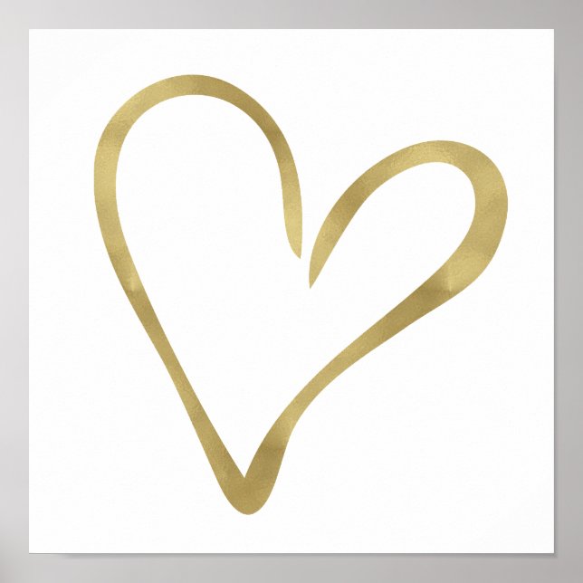 Poster Gold Open Heart II (Devant)