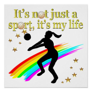 POSTER GOLD VOLLEYBALL EST MON DESIGN DE VIE