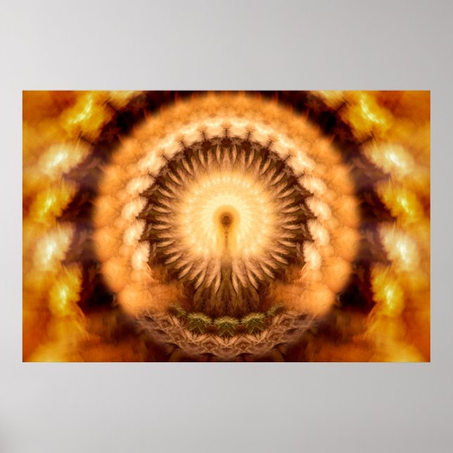 Poster Golden Amber Divine Emanation Mandala (Devant)