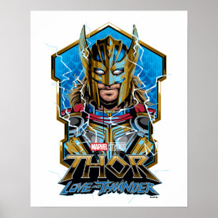 Poster Golden Armor Thor Love et Thunder Graphic
