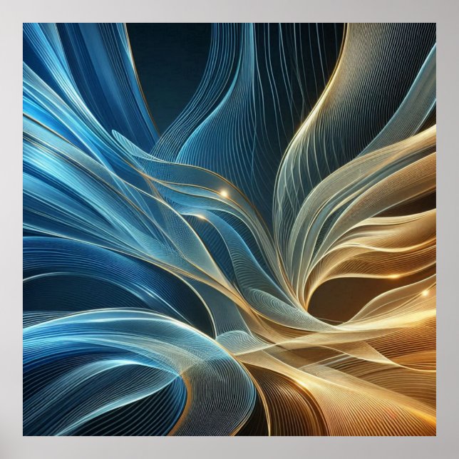 Poster Golden Blue (Devant)