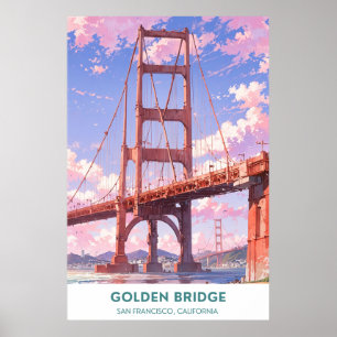 Poster Golden Bridge - San Francisco, Californie