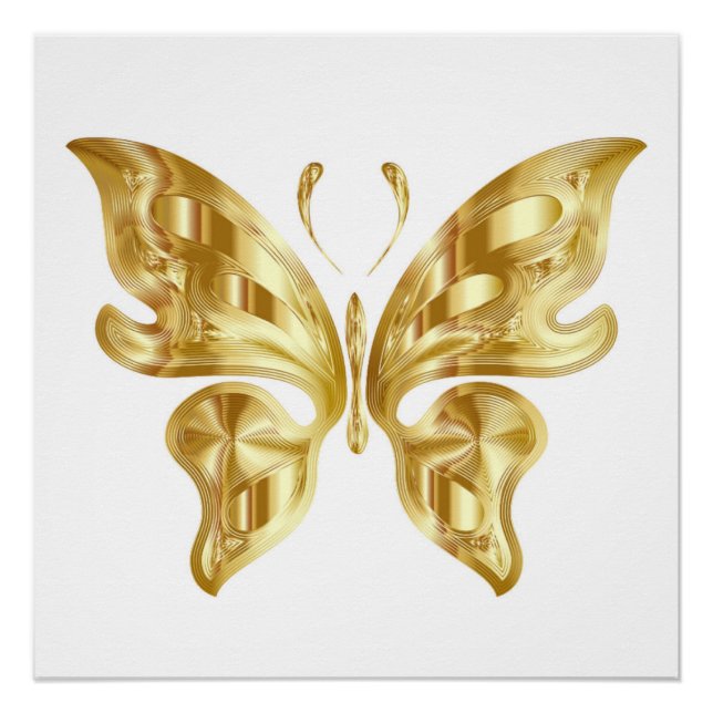 POSTER GOLDEN BUTTERFLY (Devant)