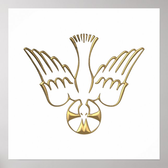 Poster Golden Descent du symbole de l'esprit de bois (Devant)