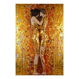 Poster "Golden Embrace" Précieux et indestructible