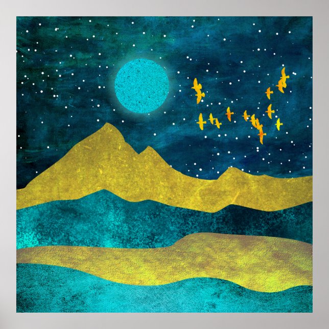 Poster Golden Flock (Devant)