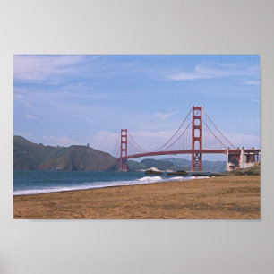 Poster Golden Gate Bridge - Baker's Beach