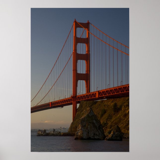 Poster Golden Gate Bridge et San Francisco (Devant)